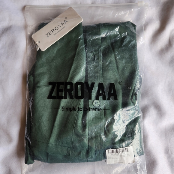 Zeroyaa Men's Floral Button Down Shirt - Stretch Fabric, Casual Style - View #5